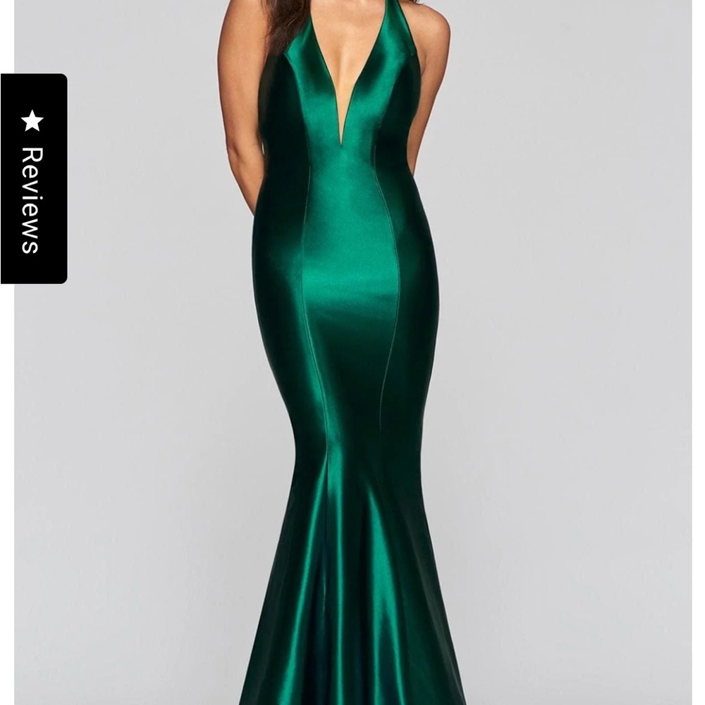 Green Satin Evening/Prom Gown